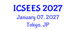 International Conference on Sustainable Energy and Environmental Sciences (ICSEES) January 07, 2027 - Tokyo, Japan International Conference on Sustainable Energy and Environmental Sciences (ICSEES) January 07, 2027 - Tokyo, Japan