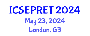 International Conference on Sustainable Energy Production and Renewable Energy Technologies (ICSEPRET) May 23, 2024 - London, United Kingdom