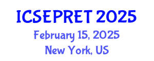 International Conference on Sustainable Energy Production and Renewable Energy Technologies (ICSEPRET) February 15, 2025 - New York, United States