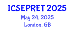 International Conference on Sustainable Energy Production and Renewable Energy Technologies (ICSEPRET) May 24, 2025 - London, United Kingdom