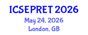 International Conference on Sustainable Energy Production and Renewable Energy Technologies (ICSEPRET) May 24, 2026 - London, United Kingdom