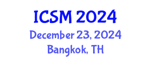 International Conference on Sustainable Manufacturing (ICSM) December 23, 2024 - Bangkok, Thailand