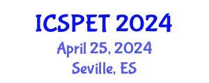 International Conference on Sustainable Pavement Engineering and Technology (ICSPET) April 25, 2024 - Seville, Spain