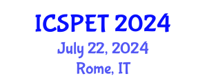 International Conference on Sustainable Pavement Engineering and Technology (ICSPET) July 22, 2024 - Rome, Italy