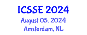 International Conference on Sustainable Systems and Environment (ICSSE) August 05, 2024 - Amsterdam, Netherlands