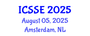 International Conference on Sustainable Systems and Environment (ICSSE) August 05, 2025 - Amsterdam, Netherlands