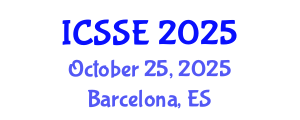 International Conference on Sustainable Systems and Environment (ICSSE) October 25, 2025 - Barcelona, Spain