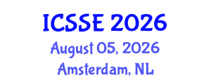 International Conference on Sustainable Systems and Environment (ICSSE) August 05, 2026 - Amsterdam, Netherlands