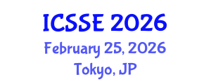 International Conference on Sustainable Systems and Environment (ICSSE) February 25, 2026 - Tokyo, Japan