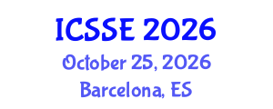 International Conference on Sustainable Systems and Environment (ICSSE) October 25, 2026 - Barcelona, Spain