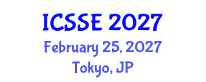 International Conference on Sustainable Systems and Environment (ICSSE) February 25, 2027 - Tokyo, Japan International Conference on Sustainable Systems and Environment (ICSSE) February 25, 2027 - Tokyo, Japan