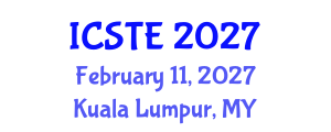 International Conference on Sustainable Tourism and Ecotourism (ICSTE) February 11, 2027 - Kuala Lumpur, Malaysia International Conference on Sustainable Tourism and Ecotourism (ICSTE) February 11, 2027 - Kuala Lumpur, Malaysia