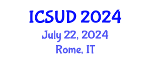 International Conference on Sustainable Urban Development (ICSUD) July 22, 2024 - Rome, Italy