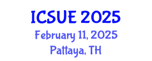 International Conference on Sustainable Urban Environment (ICSUE) February 11, 2025 - Pattaya, Thailand