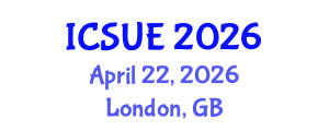 International Conference on Sustainable Urban Environment (ICSUE) April 22, 2026 - London, United Kingdom