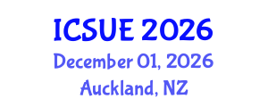 International Conference on Sustainable Urban Environment (ICSUE) December 01, 2026 - Auckland, New Zealand International Conference on Sustainable Urban Environment (ICSUE) December 01, 2026 - Auckland, New Zealand