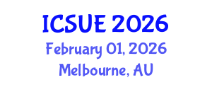 International Conference on Sustainable Urban Environment (ICSUE) February 01, 2026 - Melbourne, Australia