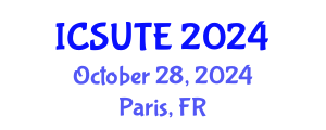 International Conference on Sustainable Urban Transport and Environment (ICSUTE) October 28, 2024 - Paris, France