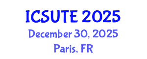 International Conference on Sustainable Urban Transport and Environment (ICSUTE) December 30, 2025 - Paris, France