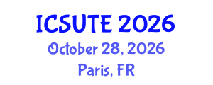 International Conference on Sustainable Urban Transport and Environment (ICSUTE) October 28, 2026 - Paris, France