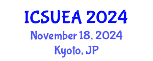 International Conference on Sustainable Urbanism and Engineering Applications (ICSUEA) November 18, 2024 - Kyoto, Japan