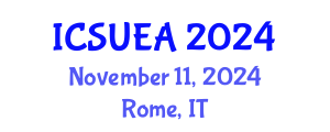 International Conference on Sustainable Urbanism and Engineering Applications (ICSUEA) November 11, 2024 - Rome, Italy
