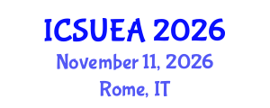 International Conference on Sustainable Urbanism and Engineering Applications (ICSUEA) November 11, 2026 - Rome, Italy