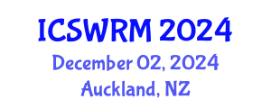 International Conference on Sustainable Water Resources Management (ICSWRM) December 02, 2024 - Auckland, New Zealand