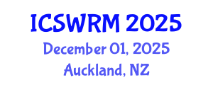 International Conference on Sustainable Water Resources Management (ICSWRM) December 01, 2025 - Auckland, New Zealand