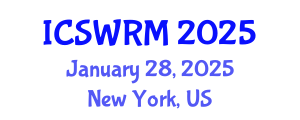 International Conference on Sustainable Water Resources Management (ICSWRM) January 28, 2025 - New York, United States