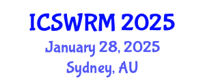 International Conference on Sustainable Water Resources Management (ICSWRM) January 28, 2025 - Sydney, Australia