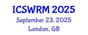 International Conference on Sustainable Water Resources Management (ICSWRM) September 23, 2025 - London, United Kingdom
