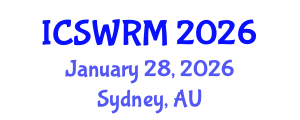 International Conference on Sustainable Water Resources Management (ICSWRM) January 28, 2026 - Sydney, Australia