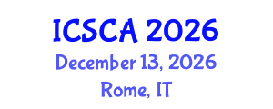 International Conference on Synthetic Chemistry and Applications (ICSCA) December 13, 2026 - Rome, Italy International Conference on Synthetic Chemistry and Applications (ICSCA) December 13, 2026 - Rome, Italy