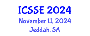 International Conference on Systems and Software Engineering (ICSSE) November 11, 2024 - Jeddah, Saudi Arabia