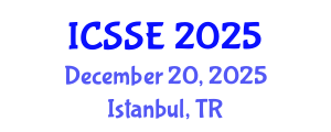 International Conference on Systems and Software Engineering (ICSSE) December 20, 2025 - Istanbul, Turkey