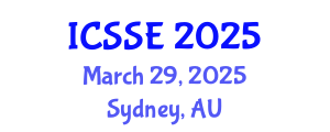 International Conference on Systems and Software Engineering (ICSSE) March 29, 2025 - Sydney, Australia