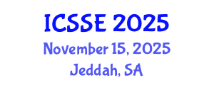 International Conference on Systems and Software Engineering (ICSSE) November 15, 2025 - Jeddah, Saudi Arabia