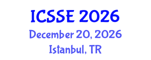 International Conference on Systems and Software Engineering (ICSSE) December 20, 2026 - Istanbul, Turkey International Conference on Systems and Software Engineering (ICSSE) December 20, 2026 - Istanbul, Turkey
