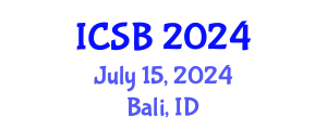 International Conference on Systems Biology (ICSB) July 15, 2024 - Bali, Indonesia