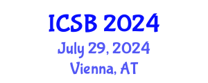 International Conference on Systems Biology (ICSB) July 29, 2024 - Vienna, Austria