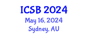 International Conference on Systems Biology (ICSB) May 16, 2024 - Sydney, Australia