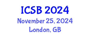 International Conference on Systems Biology (ICSB) November 25, 2024 - London, United Kingdom