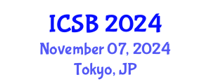 International Conference on Systems Biology (ICSB) November 07, 2024 - Tokyo, Japan