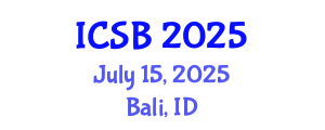 International Conference on Systems Biology (ICSB) July 15, 2025 - Bali, Indonesia