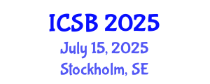 International Conference on Systems Biology (ICSB) July 15, 2025 - Stockholm, Sweden