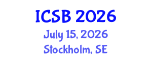 International Conference on Systems Biology (ICSB) July 15, 2026 - Stockholm, Sweden