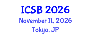 International Conference on Systems Biology (ICSB) November 11, 2026 - Tokyo, Japan