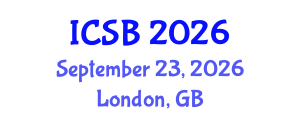 International Conference on Systems Biology (ICSB) September 23, 2026 - London, United Kingdom