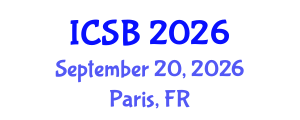 International Conference on Systems Biology (ICSB) September 20, 2026 - Paris, France